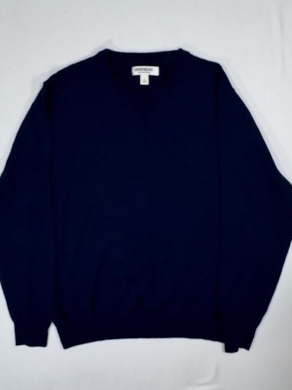 Goodthreads Sweater Crewneck Dark Navy Blue Merino Wool L Large Minimalist Basic